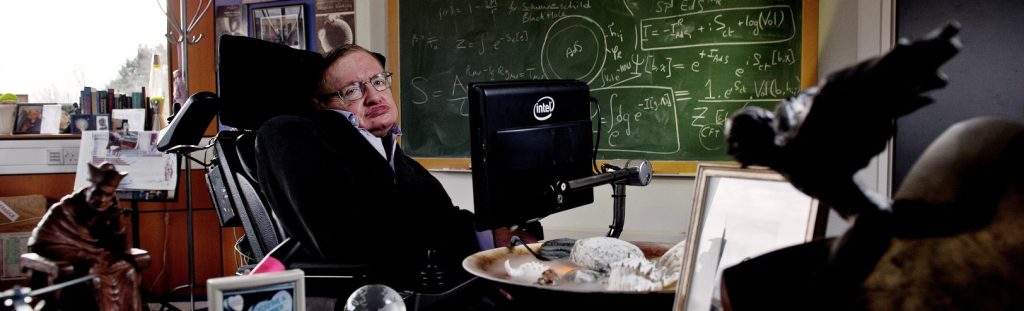 Stephen Hawking at work