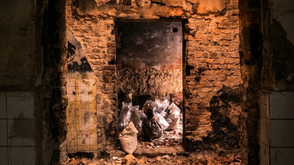 Escombros casa quemada