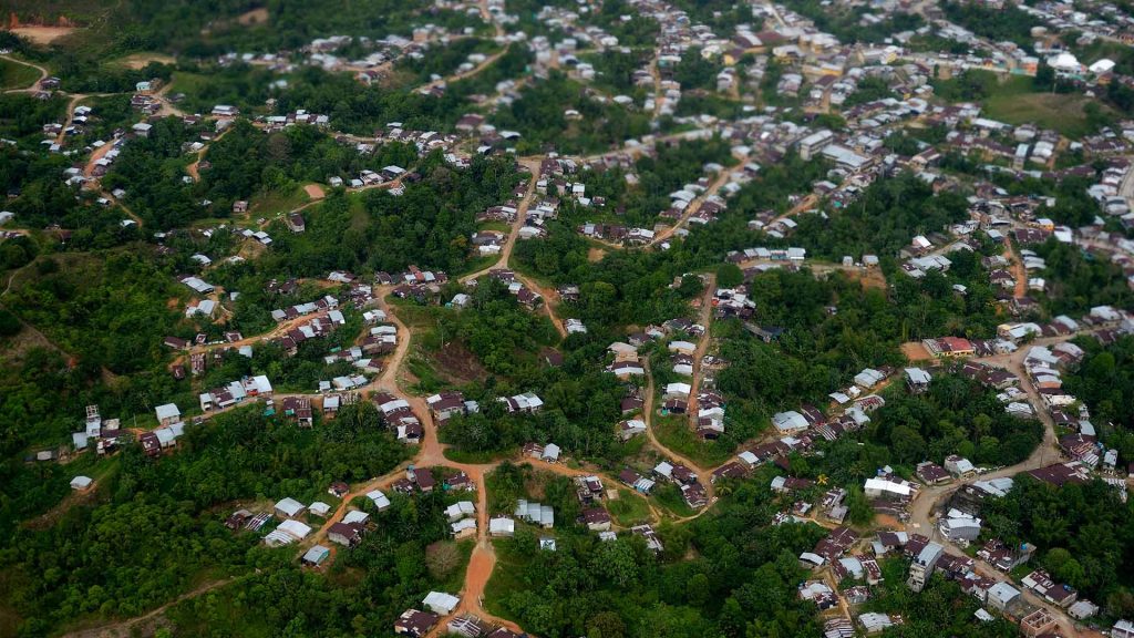 Vista aérea de Quibdó, Colombia